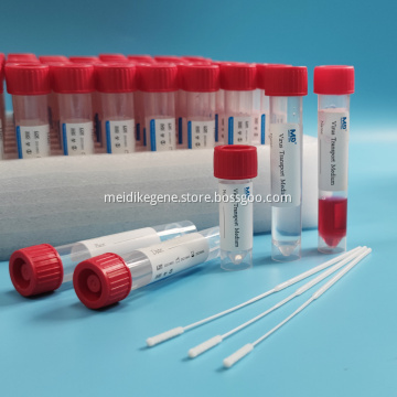Inactivated or Non Inactivated Type Viral Transport Medium VTM Kit with Oral Swab/Nasal Swab